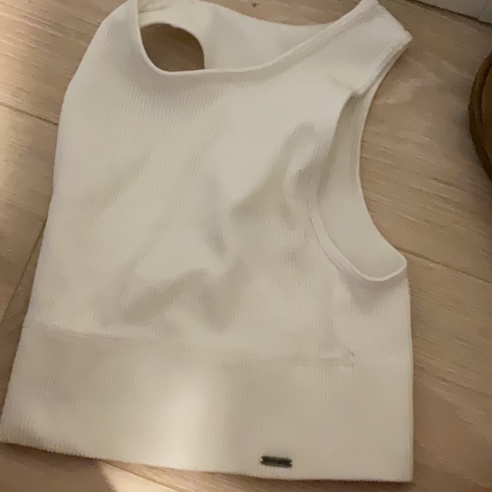 Gilly Hicks Cream Ribbed Tank Top